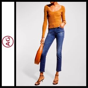 NWOT Ag Adriano Goldschmied Mari High Rise Slim Straight Ankle Jeans